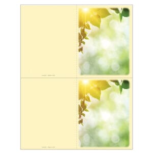 Sunlit Leaves 2-up Memorial Folder