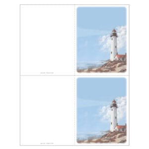 Lighthouse 2-up Memorial Folder