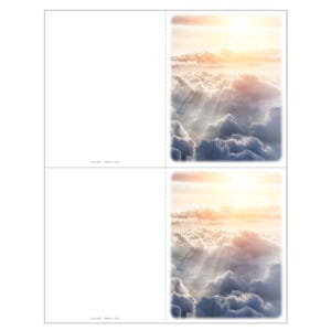 Sunlit Sky 2-up Memorial Folder