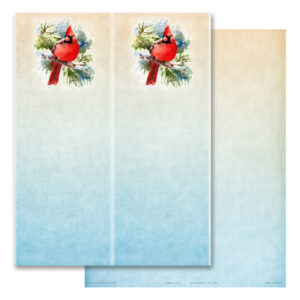 Cardinal in the Pines 2-up Micro-Perf Bookmark