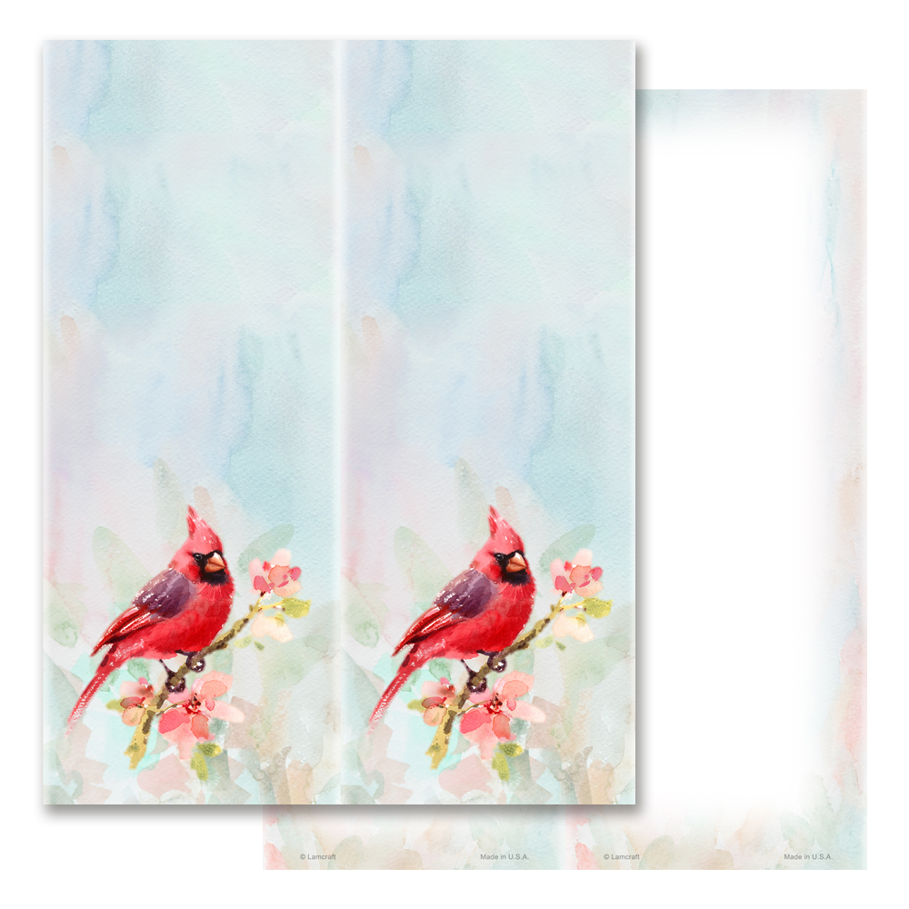 Spring Cardinal 2-up Micro-Perf Bookmark
